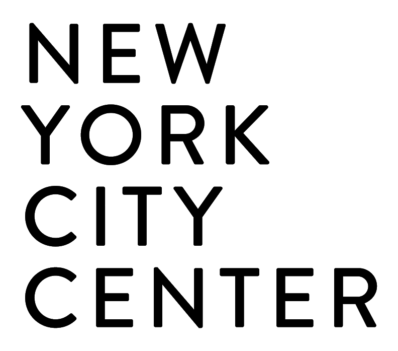 The logo displays New York City Center in bold, capital letters. The words are in order from Top To bottom, New, York, City, Center.