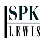 The logo displays the text "SPK LEWIS" in bold, capital letters. "SPK" is above "LEWIS," with distinct text styles, against a transparent background.