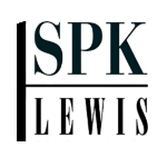 The logo displays the text "SPK LEWIS" in bold, capital letters. "SPK" is above "LEWIS," with distinct text styles, against a transparent background.